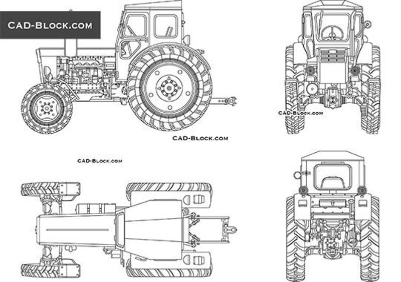 Boceto 1 - Tractor Gartrac Series T504C 